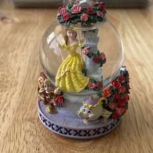 Disney Store Beauty and the Beast Mini 3" Snow Globe - Belle on Swing